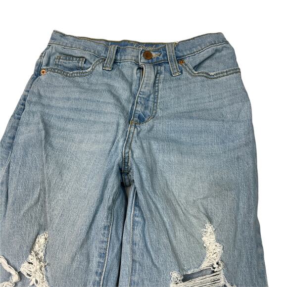 Universal Thread High Rise Vintage Straight Cropped Jeans Light Wash Womens 0/25 - Picture 3 of 7